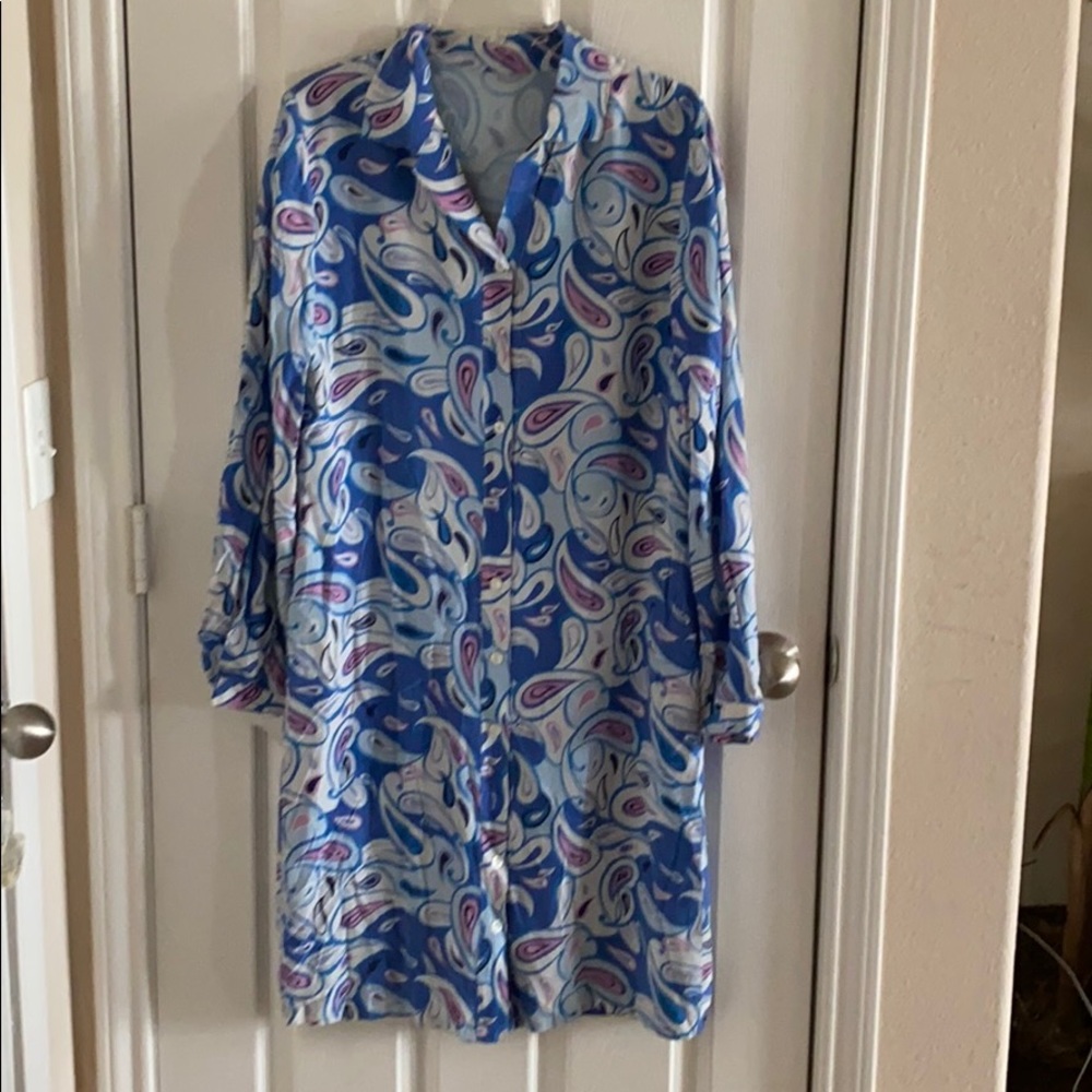 Raw Silk Paisley Print Dress #61